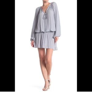 RAMY BROOK Ice Blue Paris Blouson Mini Dress